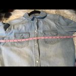 Stylish Light Wash Denim Shirt size Medium Blue Photo 2
