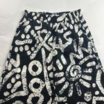 Haute Hippie  Black Linen Blend Batik Printed Wide Leg Pant M Photo 1