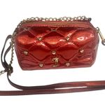 Juicy Couture Y2K Vintage  Red Glitter Heart Embellished Quilted Crossbody Purse Photo 0