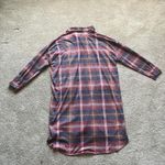 Passport Oversized Flannel Shirt Dress‎ Fall Womens Small Brown Photo 4
