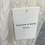 Willow & Wind White Cable Knit Skirt Set with Black Trim Size L Photo 2