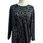Reformation Long Sleeve Pullover Animal Print Sweater Grey Gray Medium M Photo 0