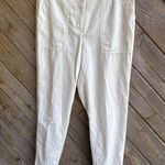 Talbots Slim Cargo Pants Cream Ivory Ecru Size 10 Photo 0