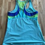 GapFit Racerback Tank Top Aqua Blue with Graphic Detail – Size M Photo 3