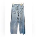 AG Adriano Goldschmied  Two Tone Frayed Hem Wide Leg Cropped Jeans Size 4/27 Photo 1