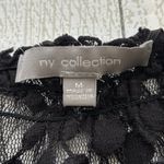 Ny Collection  Sheer Black Lace Shirt Size Medium Photo 6