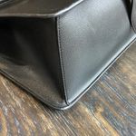 Karl Lagerfeld Black Leather Satchel with Karl Logo Charms Photo 4