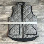 J.Crew  Vest Excursion Quilted Puffer Herringbone Black Womens SMALL NEW WITH TAG Photo 3