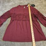 Nordstrom Harlowe & Graham Zinfandel Dark Plum Red Blouse Boho NEW NWT Medium Photo 9