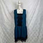 Camilla  Tree Boutique‎ Teal Blue Black Lace Sleeveless Dress Size L Photo 1