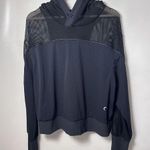 Zyia Active Top Womens Winner Mesh Black Pull Over Hoodie Lightweight Gym XL Photo 1