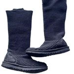 UGGs Women’s High Knitted Black Long Boots Size 6 Style 5819/ F3010H Photo 0