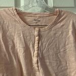 Kensie Light Pink Ruffle side Short Sleeve Tee Small Photo 2