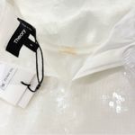 Theory  Sequin T-Shirt Mini Dress Oversized White Small Chic Holiday Bridal Party Photo 13