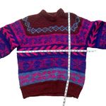Vintage Handmade in Bolivia Wool Sweater One of a Kind Size Large Photo 3