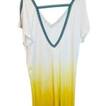Pitusa Dip Dye Ombré Yellow Sundress One Size Midi Peru Pima Cotton Modal Photo 1