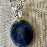 Deep Blue Sodalite Pendant Necklace Photo 5