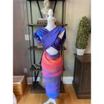 Farai London Arabella Halter Neck Cutout Dress Sunset Dream Womens Size Medium Photo 7