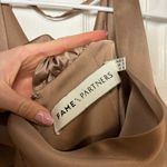 Fame and Partners  Brown Cowl Neck Libra Dress Photo 3