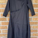 Cynthia Ashby linen blend dress medium Black Photo 0