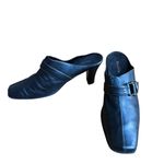 G.H. Bass &Co. Vintage Y2K Bass & Co. Black Leather Kitten Heel Mules with buckle size 9.5 Photo 1