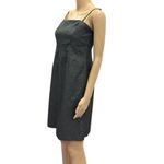Gap Black Metallic Silver Strapless Spaghetti Strap Dress Womens 4 Photo 3