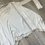 Free People Top pacific thermal long sleeve womens White small boho waffle knit Photo 5
