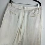 ZARA NWT  The Masculine Low Rise Satin Effect Pants Sz XL Ivory Wide Leg Photo 10