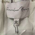 Charles Henry Metallic Stripe Off-the-Shoulder Popover Dress Ivory Sz L Photo 5