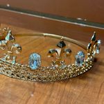 Gold Tiara with Crystal Accents Photo 4