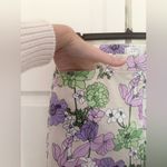 Loft Ann Taylor Laura Straight Leg Ankle Pants Floral Purple Green Size 10 Photo 3