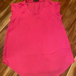 Hot Pink Silky Blouse Size M Photo 0