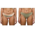 prAna  Bikini Bottom Gemma Striped Reversible Orange Pink Green L Photo 1