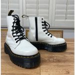 Dr. Martens Docs Jadon Platform Boots Smooth White Leather Size 6 Lightly Worn Photo 2