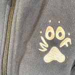 Devon & Jones custom embroidered dog paw WOOF full zip fleece jacket size medium Blue Photo 1