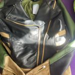 Her Universe Super Rare!! 2022 Disney Marvel Loki jacket /  Black and Green Moto  Photo 2