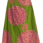 Lilly Pulitzer Lily Pulitzer Bon Bon Pink Lome Green Floral Print Strapless Sun Dress Size 4 Photo 0