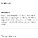 MIA Porsha black patent mules size 6 Photo 5