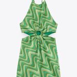 ZARA Short Jacquard Dress Green Size XS Photo 0