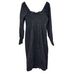 Future Collective Black Denim Long Sleeve Bustier Zipper Dress Size 14 NWT Photo 9