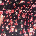 Lulus Black Floral Backless Long Sleeve Romper Photo 2