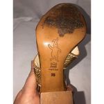 Marni Size 35 EU 5 US Gold Strappy Leather Sandals 3.5" Chunky Heel Italy Photo 4