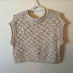 ZARA  Cream Textured Knit Sweater vest Photo 0