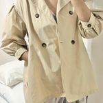 ZARA cropped quarter sleeve trench coat jacket Photo 0