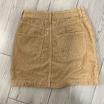 Hollister  Women's Khaki Corduroy Ultra High Rise Front Zip Skirt Sz 0 Photo 2