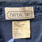 Vintage Denim Shirt Button Down Embroidered Picnic Summer Grilling L Large XL Blue Photo 4