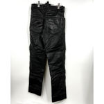 First Genuine‎ Leather Pants Womens Black Smooth Motorcycle Pants Size 28 Photo 6