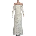 Lulus Romance Dreamer Lace Off-the-Shoulder Dress, White, Large Photo 6