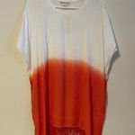Beach By Exist NWT  Tie Dye Beach Short Sleeve Poncho Cover Up Coral One Size Photo 0