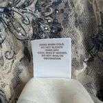 Dress Barn  Shirt Women M Black Ivory Layered Floral Short Sleeve Lined Top Blouse Photo 7